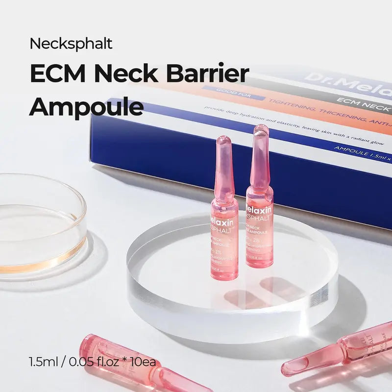 [Dr.Melaxin Official] Neck Lift 3-Step Routine | Target Tech Neck & Firming Care Set l Neck Cream 50ml + Neck Ampoule 1.5ml x 10 + Calcium Multi Balm