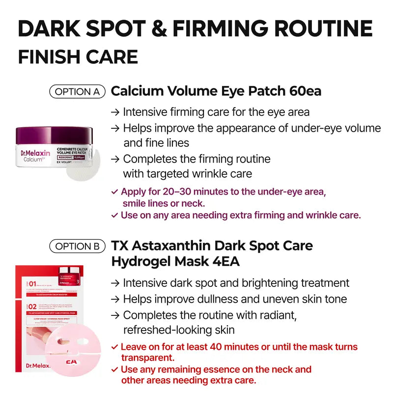 [Dr.Melaxin Official] 7-Step Dark Spot & Firming Routine Set | Brightening, Firming & Plumping Care