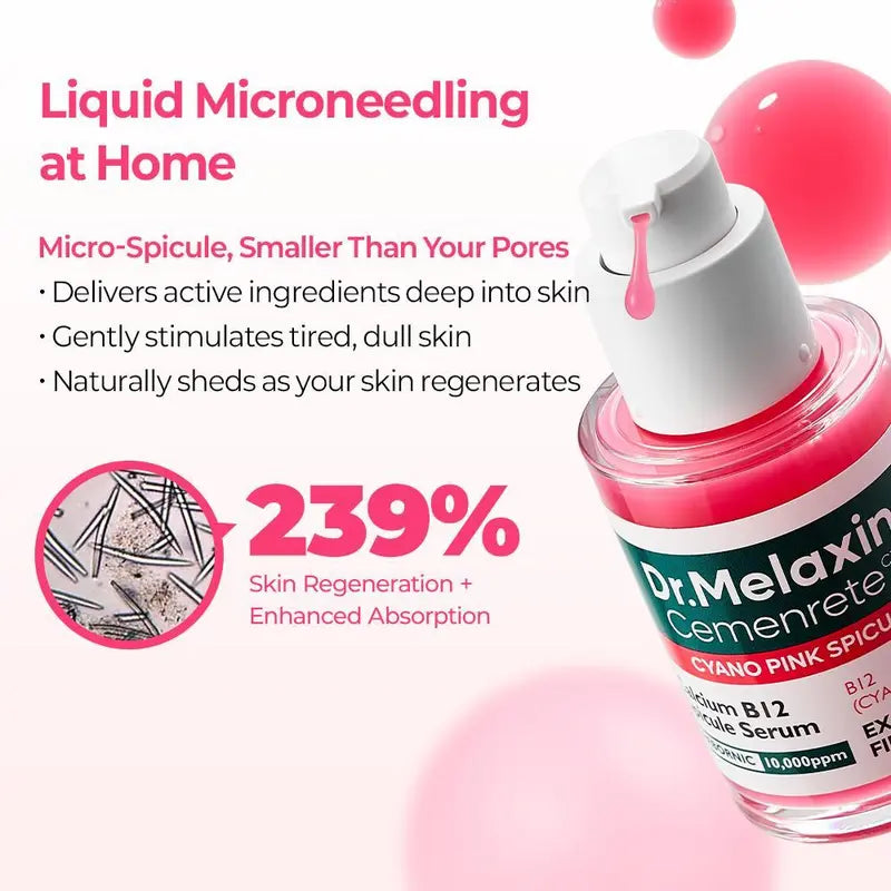 [Dr.Melaxin Official] Firming & Plumping Routine | Pink Spicule Serum, Melting Cleanser & Calcium Cream Trio