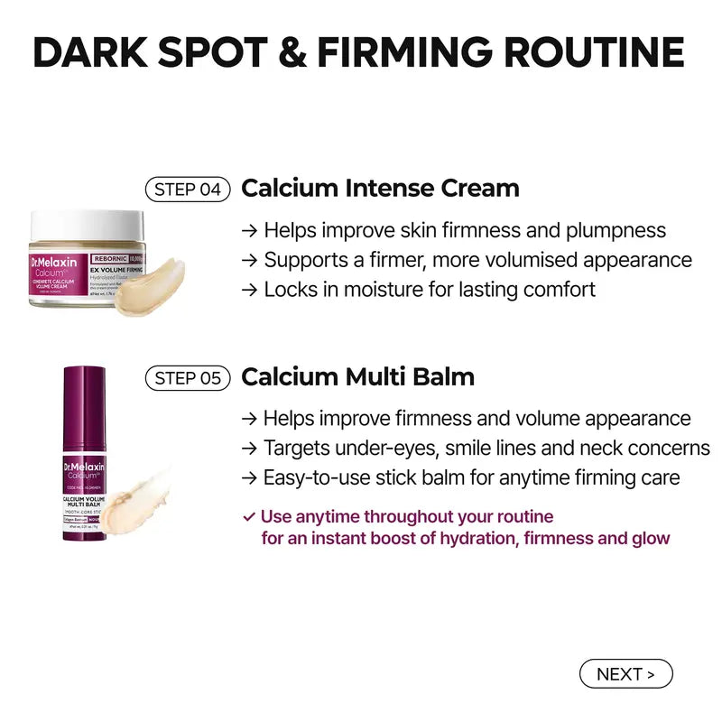 [Dr.Melaxin Official] 7-Step Dark Spot & Firming Routine Set | Brightening, Firming & Plumping Care