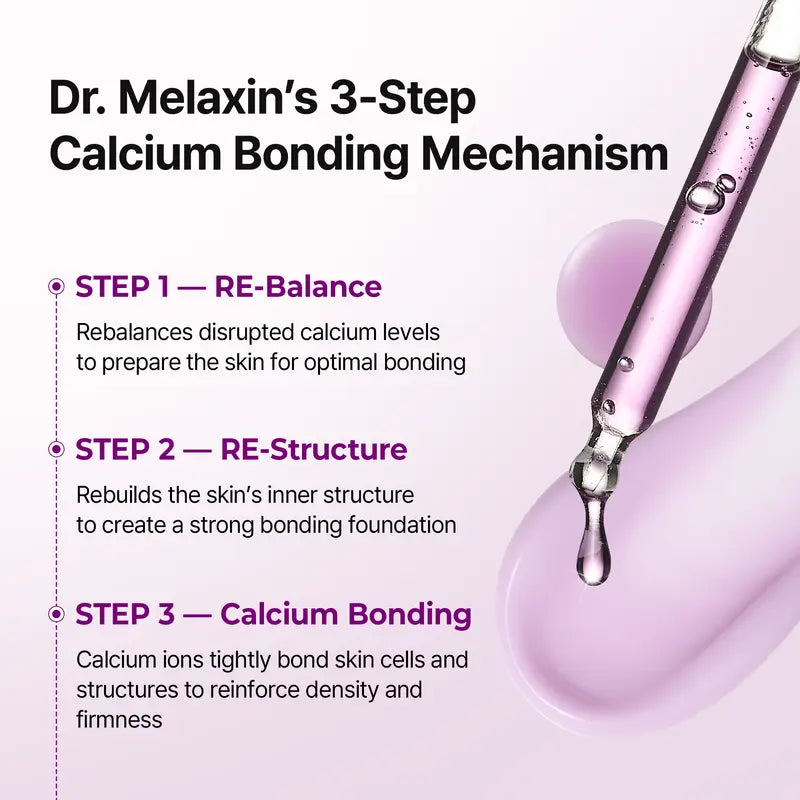 [Dr.Melaxin Official] Calcium Bonding Serum & Cream Density Duo for 3-Step Skin Rebuilding with Calcium, Collagen & REBORNIC, Restores Firmness & Elasticity