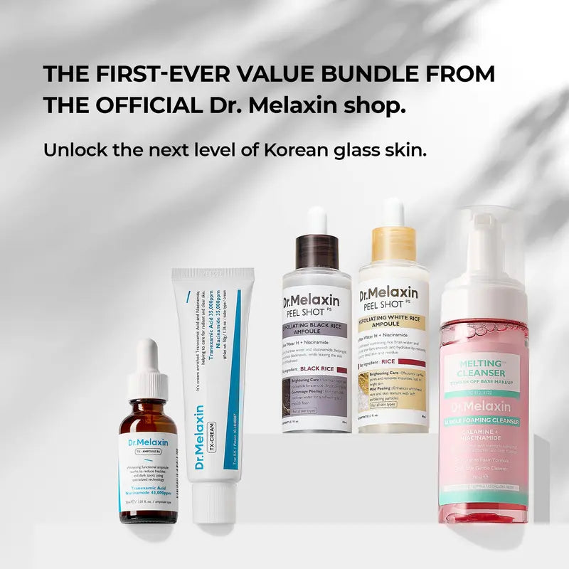 [Dr.Melaxin Official] Bright & Smooth Skincare Set Total Care Set for Glow Glass Skin Set Pore Refinement, and Spot Treatment cleansing korean skin care Set