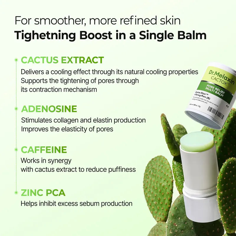 [Dr.Melaxin Official] 3-Step CACTOX Pore Tightening Set | Cooling, Firming & Pore Refining for Smoother-Looking Skin