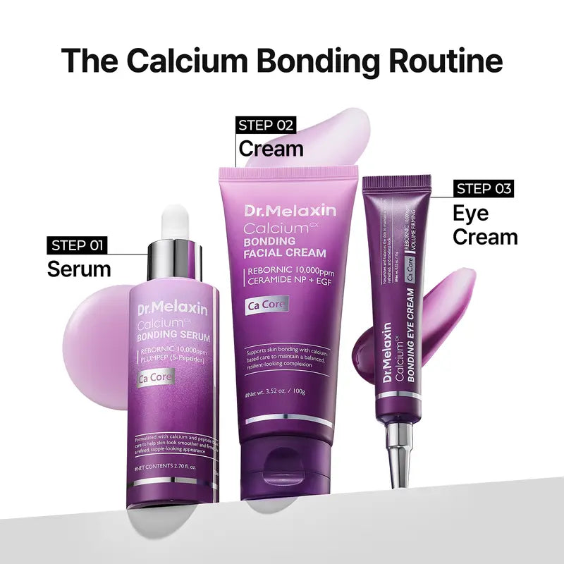[Dr.Melaxin Official] Calcium Bonding Serum & Cream Density Duo for 3-Step Skin Rebuilding with Calcium, Collagen & REBORNIC, Restores Firmness & Elasticity
