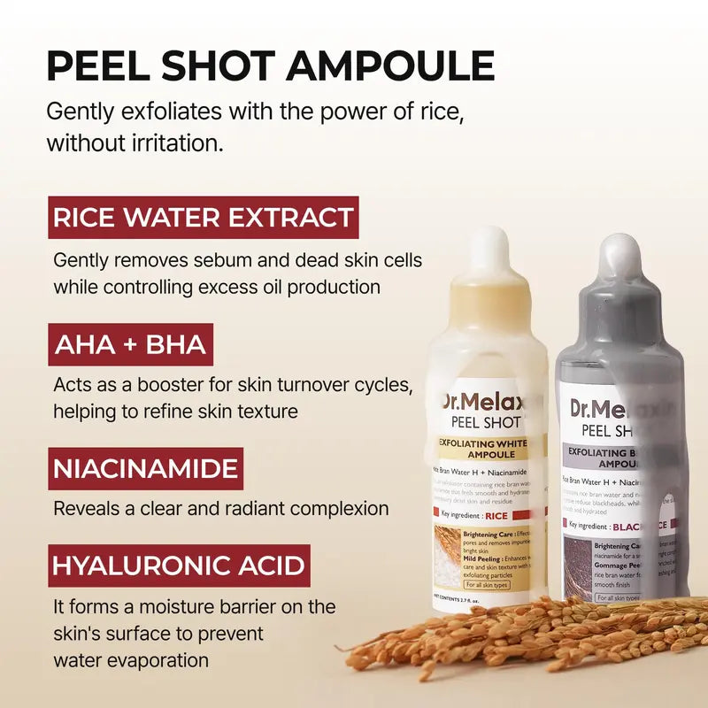[Dr.Melaxin Official] Calcium Firming & Glow Routine Set – Peel Shot Ampoule, Cream, Multi Balm & Eye Patch