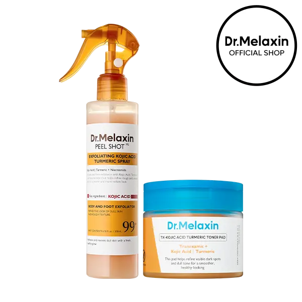 Dr.Melaxin Kojic Acid & Turmeric Dark Spot Care Bundle for Face & Body