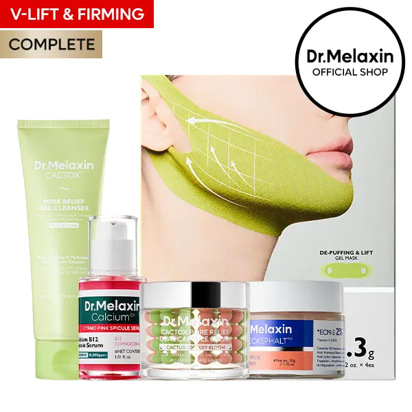 [Dr.Melaxin Official] Face-to-Neck V-Lift, Firming & Cooling 5-Step Complete Routine Set | Complete Sculpting Care Bundle