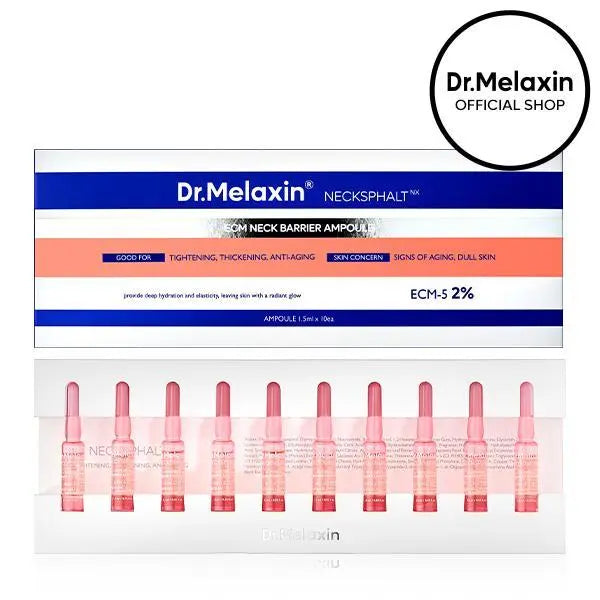 [Dr.Melaxin Official] Neck Lift 3-Step Routine | Target Tech Neck & Firming Care Set l Neck Cream 50ml + Neck Ampoule 1.5ml x 10 + Calcium Multi Balm
