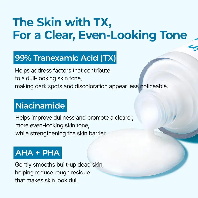 [Dr.Melaxin Official] TX Brightening Routine | TX Peel Shot Serum, TX Peeling Toner, TX Dark Spot Ampoule & TX Cream 4-Piece Set