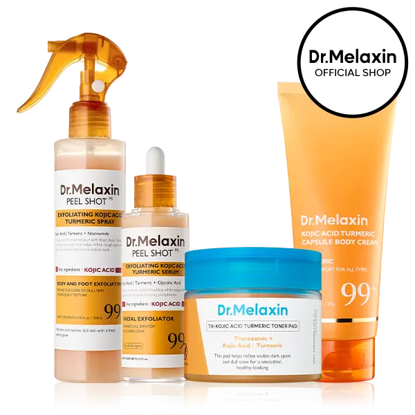 Dr.Melaxin Kojic Acid & Turmeric Dark Spot Care Bundle for Face & Body