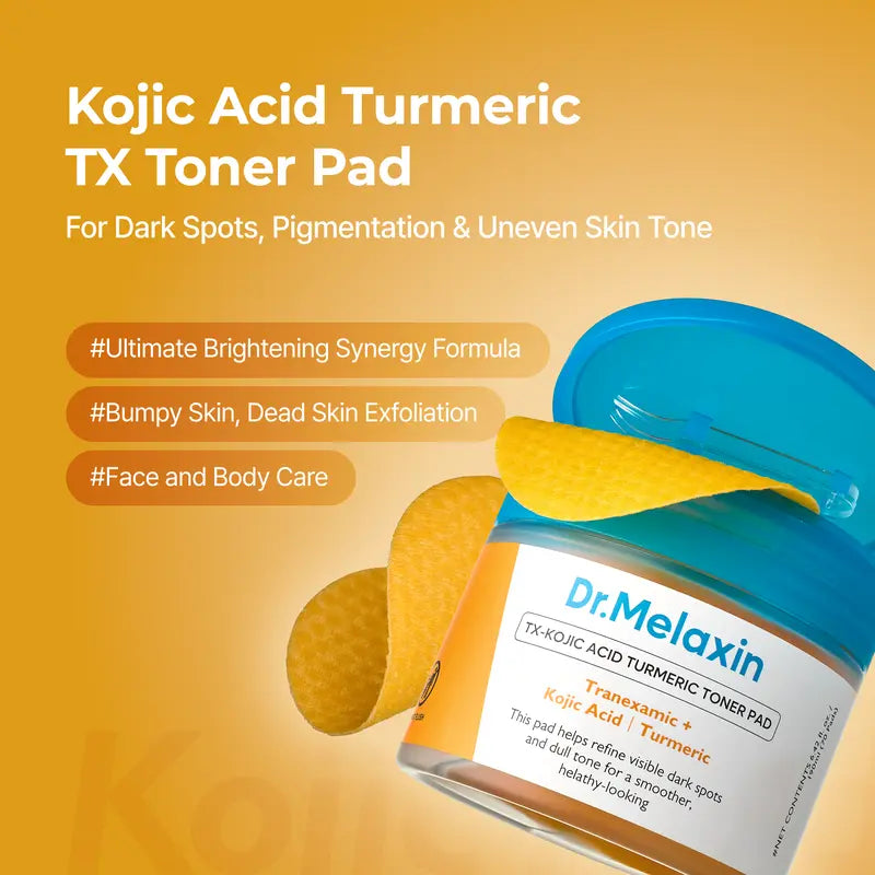 Dr.Melaxin Kojic Acid & Turmeric Dark Spot Care Bundle for Face & Body