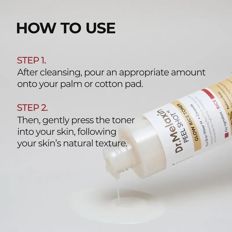 [Auction][Dr.Melaxin Official] White Rice 3-Step Glass Skin Set | With Niacinamide, PDRN & Rice Bran Water for a Radiant Korean Glow