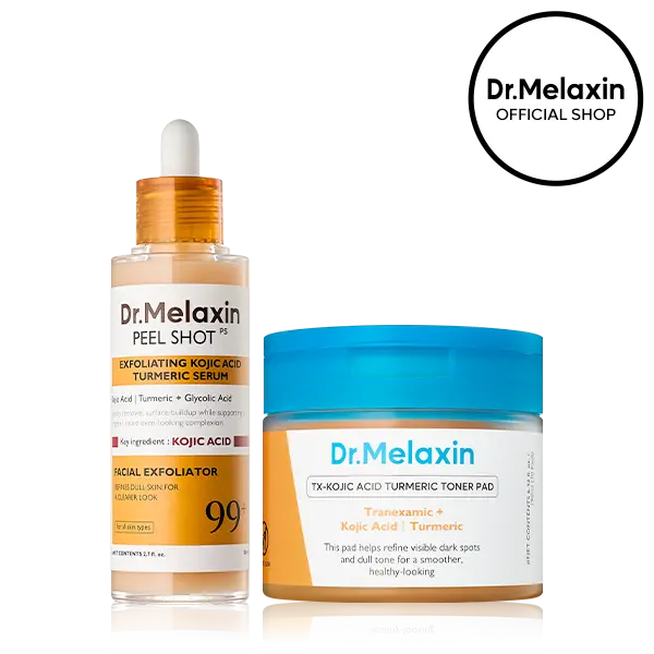 Dr.Melaxin Kojic Acid & Turmeric Dark Spot Care Bundle for Face & Body