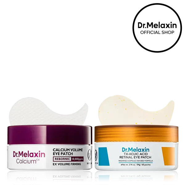 [Dr.Melaxin Official] Intensive Eye Treatment Patch Duo Set with Fade Dark Circles, Plump Fine Lines & Rebuild Eye Volume, Korean Cosmetics, Firming & Moisture Mask Under Eye Patch